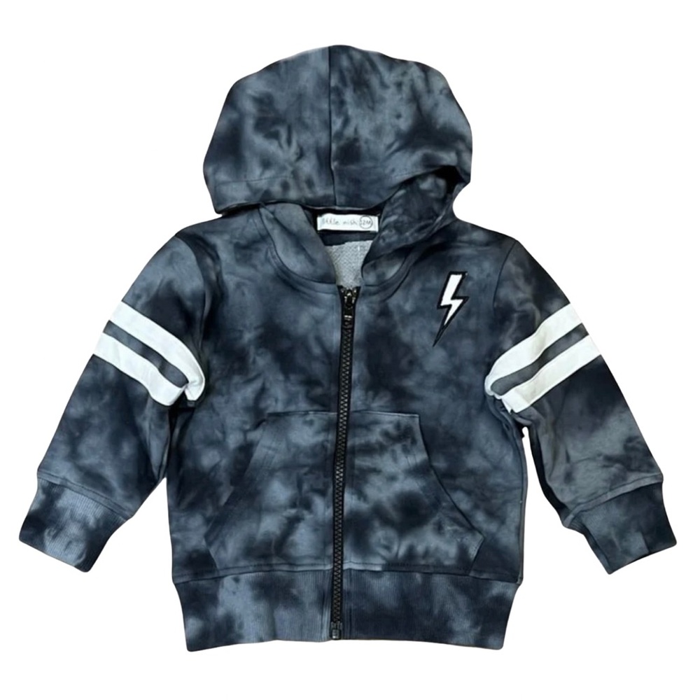 Little Mish Tie Dye Bolt Zip Hoodie Baby Boys size 18 months NWOT